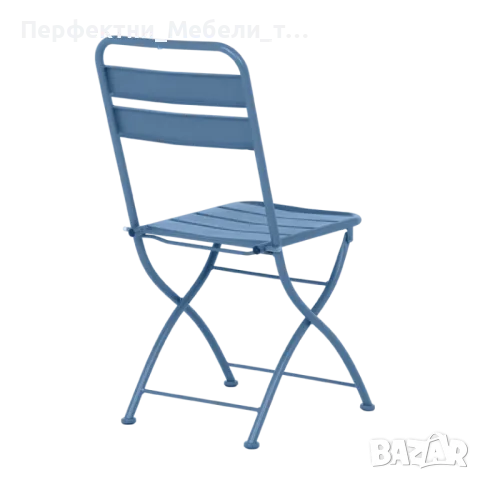 Цветен сгъвам метален столол и маса за балкон,за тераса,за заведение,за кафене-син,жълт,червен цвят, снимка 2 - Градински мебели, декорация  - 50024160