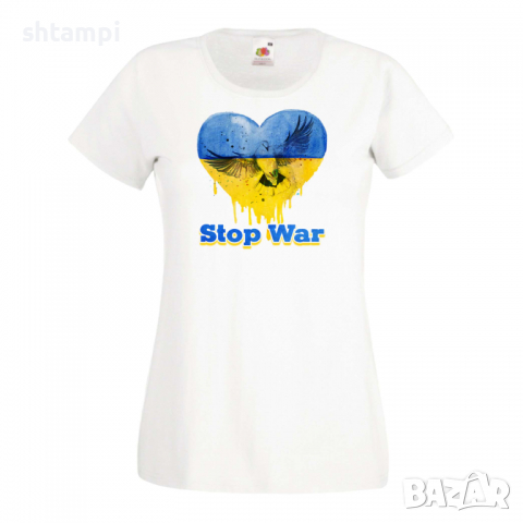 Дамска тениска STOP WAR,подкрепям Укркайна, против Войната, снимка 6 - Тениски - 36114751
