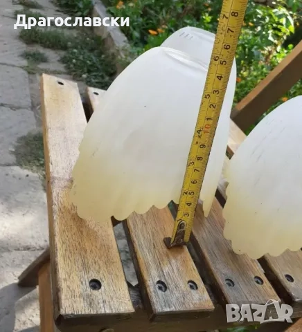 Разни абажури, стъклени и други: абажур от метал, стар, абажури, метал, стъкло, снимка 11 - Други - 42511729