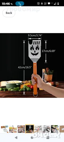 5 в 1 шпатула за барбекю Многофункционални прибори за барбекю с ръчно изработена дървена

, снимка 5 - Аксесоари за кухня - 49231025