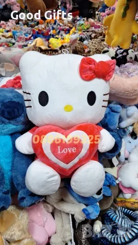 Голяма плюшена играчка Hello Kitty Love Сърце, 25/45/65см , снимка 2 - Плюшени играчки - 48958288