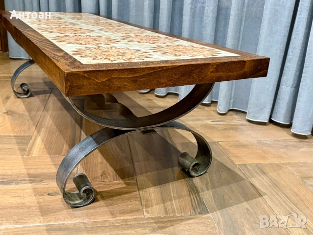 Холна маса масив /фаянсови плочки / метал, снимка 8 - Маси - 53052065