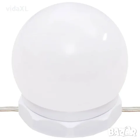 vidaXL Тоалетка с LED лампи, сонома дъб, 96x40x142 см, снимка 9 - Тоалетки - 56148096