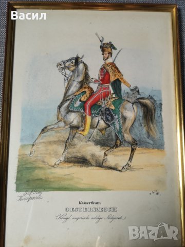 Стара литография, снимка 4 - Картини - 38045415