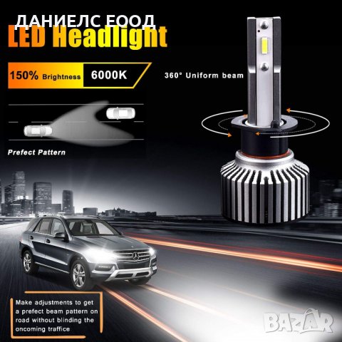 LED крушки за фарове R9 F32 mini H1 /50W-6000K-CANBUS, снимка 2 - Аксесоари и консумативи - 39013670