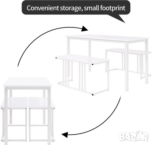 Маса с две пейки 10FJGSDS08WH140, снимка 6 - Маси - 41614585