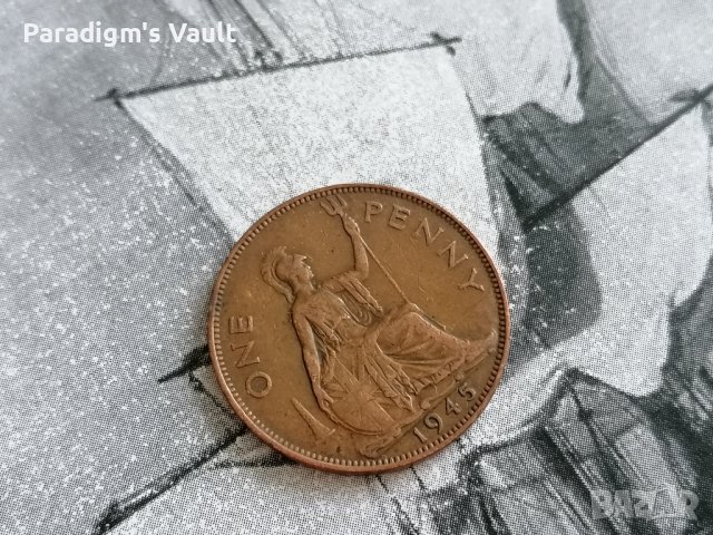 Монета - Великобритания - 1 пени | 1945г., снимка 1 - Нумизматика и бонистика - 42062851
