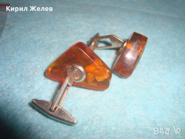 СТАРИ РУСКИ КЕХЛИБАРЕНИ КОПЧЕТА за РЪКАВЕЛИ БУТОНЕЛИ БАЛТИЙСКИ КЕХЛИБАР СССР РЕТРО БИЖУ 26251, снимка 5 - Антикварни и старинни предмети - 34806252