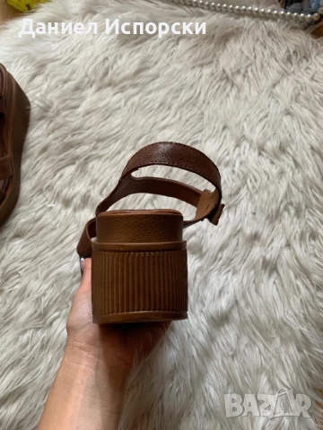 Кафяви сандали естествена кожа, снимка 4 - Сандали - 50866554