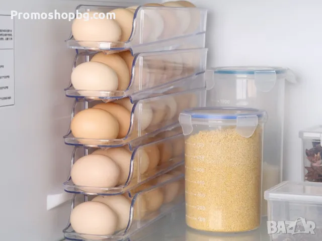 Органайзер/ кутия/ контейнер за яйца, 2 бр в комплект, снимка 4 - Аксесоари за кухня - 48145327