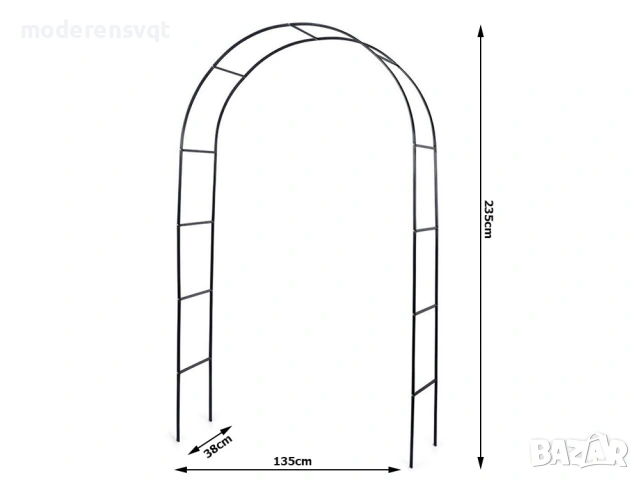 ☀️Градинска арка пергола за цветя метална, снимка 6 - Декорация за дома - 53837101