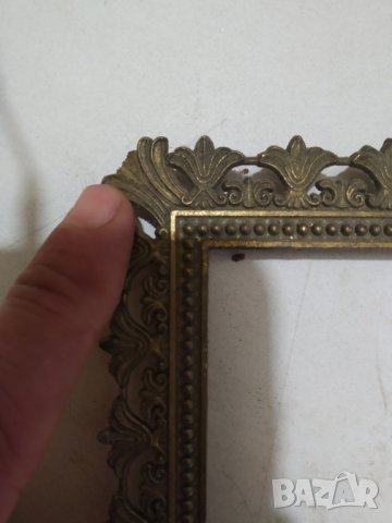стара метална рамка за снимка,огледало, снимка 3 - Други ценни предмети - 39618663
