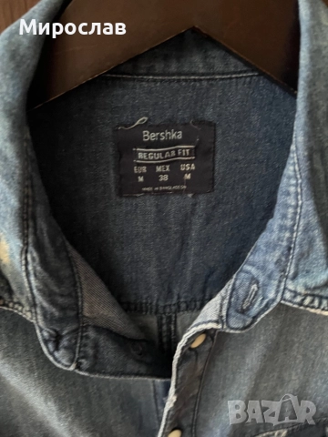 Bershka - Дънкова риза , снимка 2 - Ризи - 52286682
