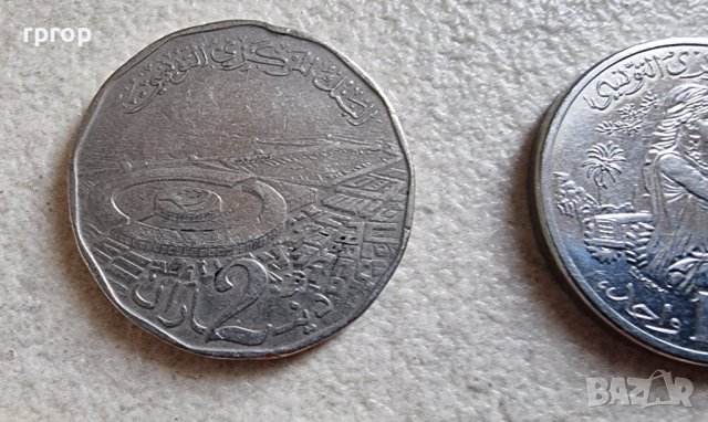 Монети. Тунис . 2, 1 и 1/2 динар, 10, 20, 50 ,100, 5 милима. 8 бройки., снимка 2 - Нумизматика и бонистика - 42373005