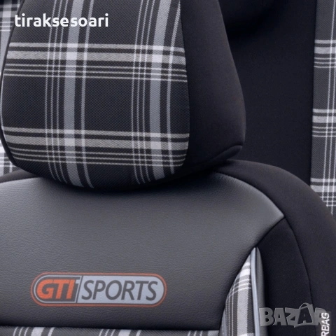 Луксозна тапицерия OTOM GTI SPORTS черна със сив шев, снимка 4 - Аксесоари и консумативи - 53058188