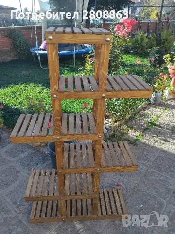 Цветарник етажерка от дърво , снимка 7 - Декорация за дома - 36359355