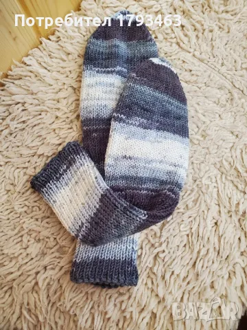 Ръчно плетени мъжки чорапи размер 46, снимка 1