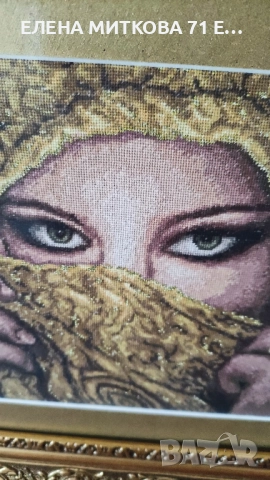 Гоблен "Шехерезада"в богато орнаментирана рамка с паспарту и антирефлексно стъкло, снимка 3 - Гоблени - 51790439