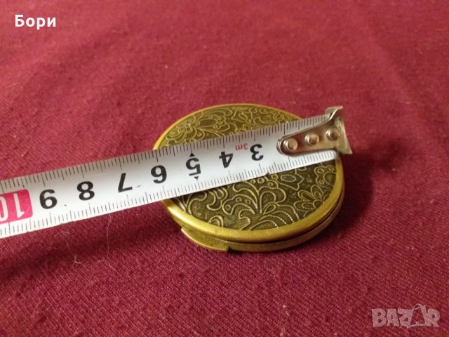 Стара пудриера с огледало, снимка 7 - Други ценни предмети - 34521783