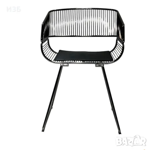 метален стол-: Хармония от линии, извивки и комфорт