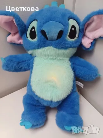 Stitch, плюшена бебешка играчка, с мелодия и светлина