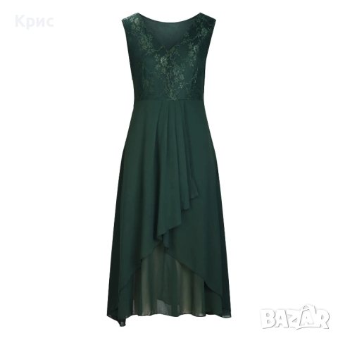 Елегантна официална рокля с дантела, размер L, снимка 2 - Рокли - 44510715