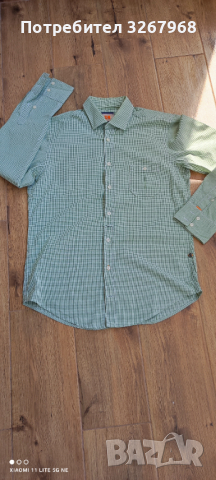 Hugo Boss ORANGE мъжка риза 100% оригинал, снимка 2 - Ризи - 36236996