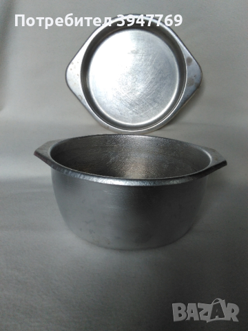 метална купа с капак, алуминий, снимка 2 - Съдове за готвене - 44839137