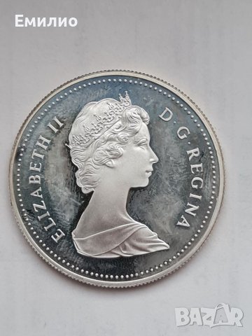 CANADA 🇨🇦 ONE DOLLAR 1984 SILVER PROOF DCAM. UNC , снимка 4 - Нумизматика и бонистика - 41312594