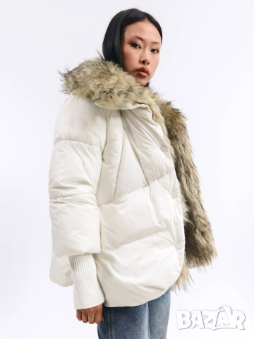 Зимно яке със сваляща се яка от пух, снимка 3 - Якета - 51851158