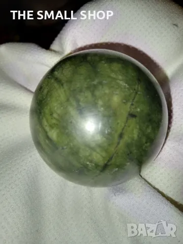 Сфера топка от зелен нефрит жадеит, снимка 2 - Декорация за дома - 48092578