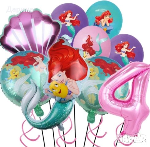 Парти сет балони Малката русалка, снимка 7 - Други - 40608688
