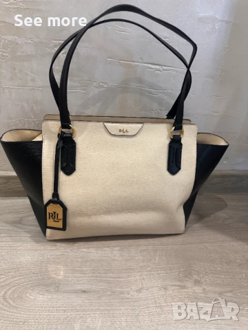 Lauren Ralph Lauren чанта естествена кожа