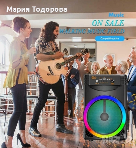 Преносима караоке тонколона с микрофон ZQS8146, снимка 4 - Караоке - 52983595