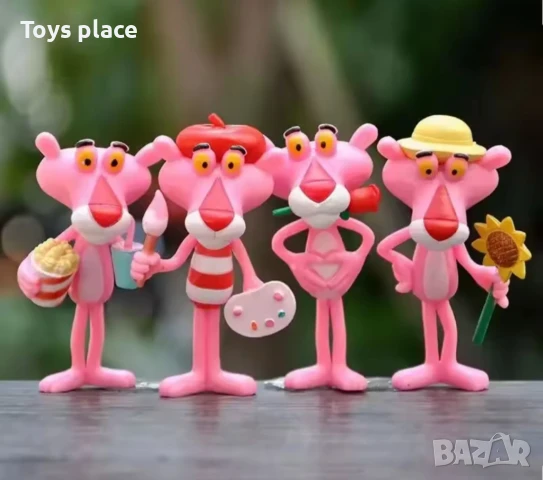 Лот 4бр фигурки Пинко розовата пантера 