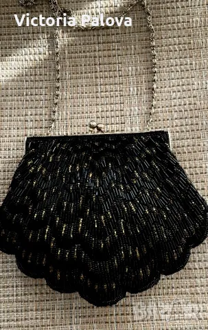 Красива чанта с мъниста , снимка 2 - Чанти - 49509321