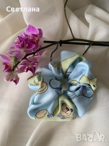 Детски сатенени скръчнита, снимка 5 - Шноли, диадеми, ленти - 41831722