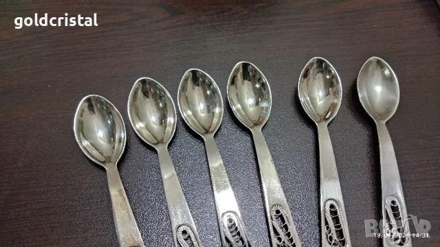 стари руски лъжички филигран , снимка 5 - Антикварни и старинни предмети - 48734102