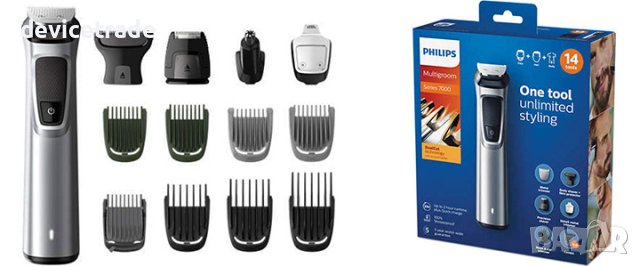  Тример Philips MG7720 Series 7000 „14 в 1“, лице, коса и тяло 14 инструмента