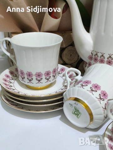 Български костен порцелан сервиз за чай , снимка 7 - Сервизи - 52161913