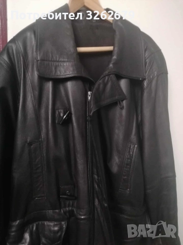 естествена кожа мъжко яке зимно размер L, снимка 3 - Якета - 52308622