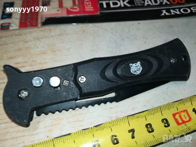 АВТОМАТИЧНА НОЖКА-МЕТАЛНА ЧЕРНА 0509251801, снимка 4 - Ножове - 51618743