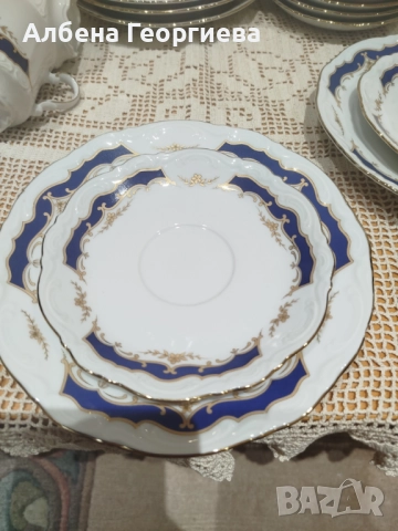 Баварски порцелнов сервиз за кафе MITTERTEICH BAVARIA 🍵🌹, снимка 5 - Сервизи - 52592542