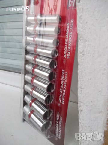 удължени, 1/2", 6-стенни, 10 бр, 10-22 mm, снимка 2 - Гедорета - 35826439