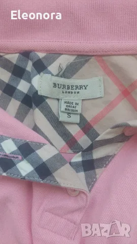 Оригинална Дамска Поло Тениска Burberry Размер S Розова, снимка 3 - Тениски - 55753263