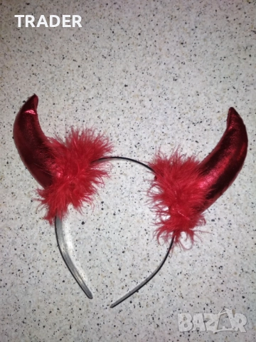 Диадема за глава Мини Маус Minnie Mouse Елза и Ана дяволски рогца Коледна , снимка 3 - Шноли, диадеми, ленти - 30611531