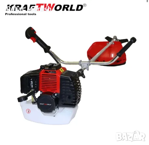 Бензинов Тример за Трева KraftWorld с ПОДАРЪК Фреза – Пълен Комплект Аксесоари, снимка 3 - Други инструменти - 50432312