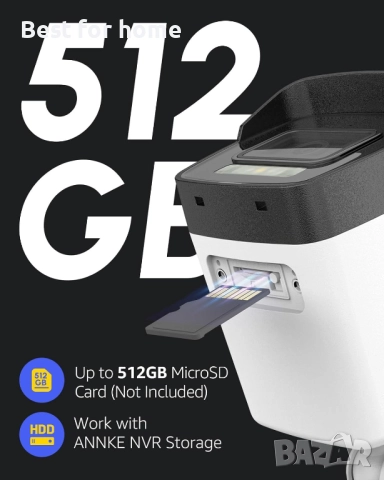 ANNKE 12MP PoE IP камера за видеонаблюдение, разпознаване на хора, превозни средства,  нощно виждане, снимка 5 - Други - 51857487