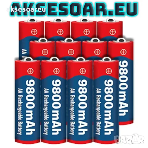 100% оригинална нова висококачествена AA батерия 1.5V 9800mAh акумулаторна AA батерия за LED светлин, снимка 12 - Батерии, зарядни - 48978601