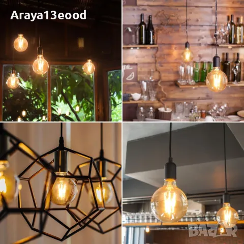 ExtraStar Винтидж LED Крушка G95 - 2200K, 4W, снимка 2 - Крушки - 49758716